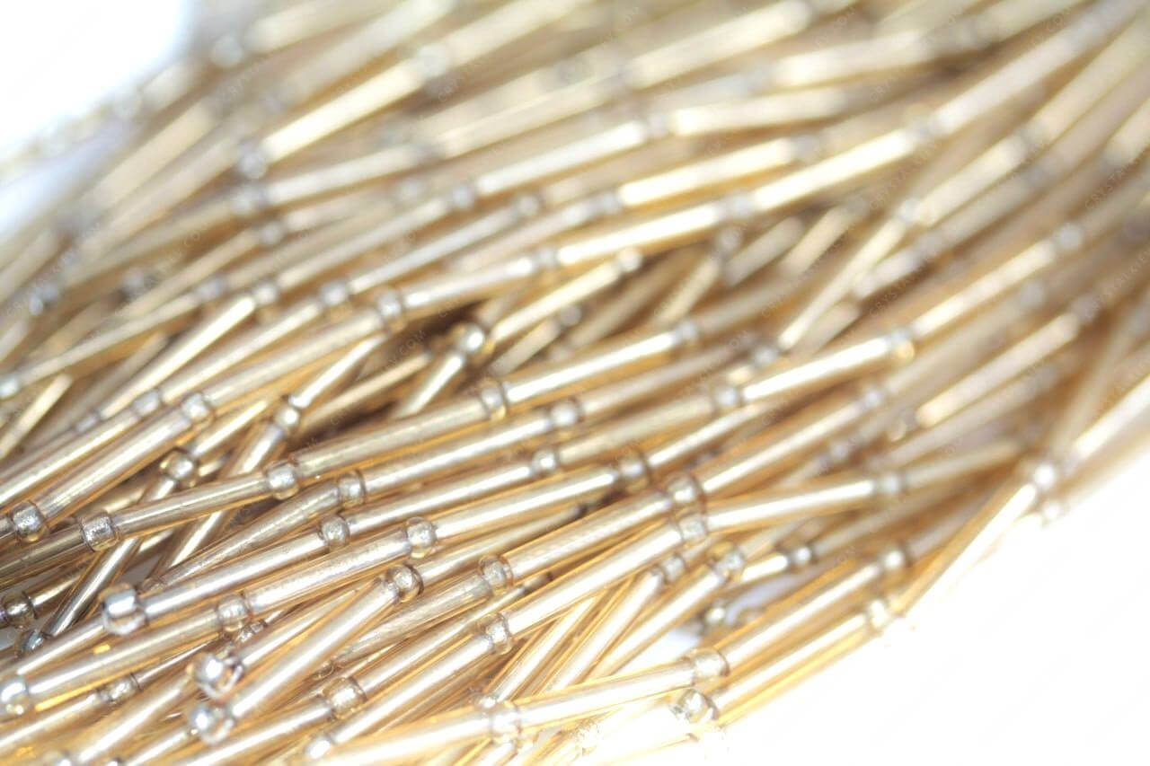SALE пучки стекляруса Lt. Gold 12 mm прямий